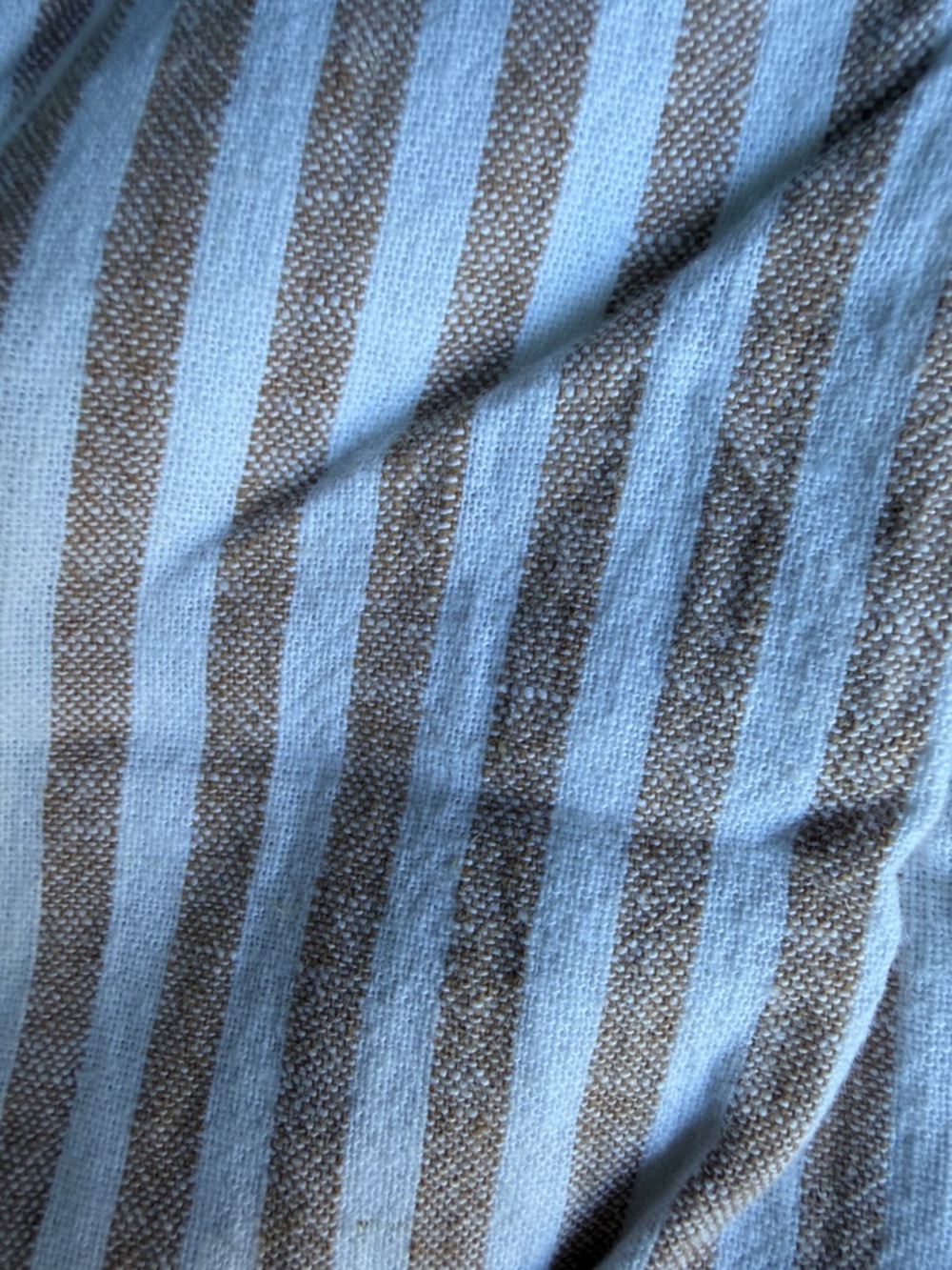 Abercrombie & Fitch Beige and White Striped Wide Leg Pants - Picture 6 of 6